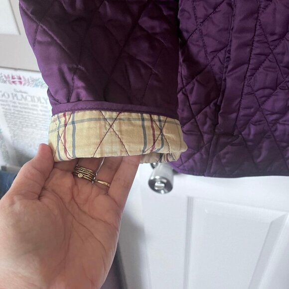 LLBean, Women's Quilted Riding Jacket, Deep Purple, Large - Picture 2 of 7